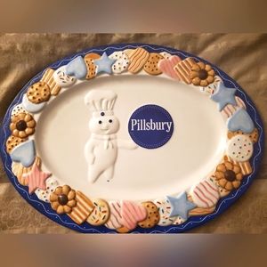 Pillsbury Doughboy Danbury Cookie Platter 2002 16x12